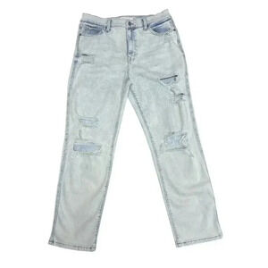 Eunina Light Wash Distressed Jeans Size M (11) Blue Denim Classic Fit